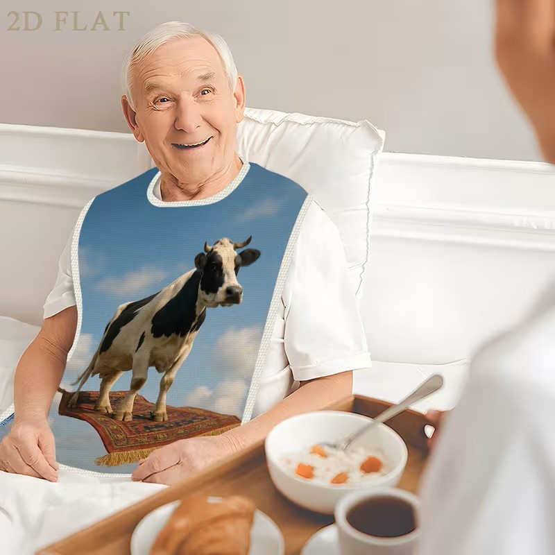 Bild von Esslatz für Erwachsene mit Klettverschluss Kuh