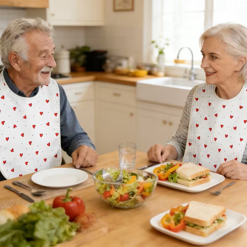 Bild von Esslatz für Erwachsene mit Klettverschluss mit Herzen