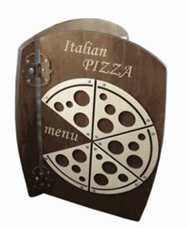 Bild von Pizza-Karte-Holz