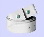 Zeige Details für A- Ledergürtel weiss 3.8cm Bild von A- Ledergürtel weiss 3.8cm