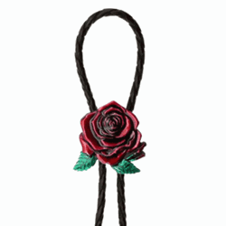 Zeige Details für Western Kravatte Bolotie Rose Rot Bild von Western Kravatte Bolotie Rose Rot
