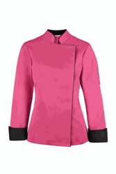 Bild von Damen Koch-Jacke Pink / Schwarz Ein Modeknüller