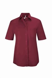 Zeige Details für Damen-Bluse Bordeaux Halbarm Bild von Damen-Bluse Bordeaux Halbarm