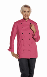 Bild von Koch-Jacke Farbe pink mit Steckknöpfen