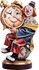 Bild von Clown mit Uhr Hozgeschnitzt handbemalt 50cm, Bild 2