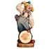 Bild von Clown mit Trommel Holzgeschnitzt handbemalt 30cm, Bild 2