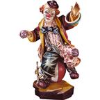 Bild von Clown Jongleur Holzgeschnitzt handbemalt 30cm