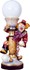 Bild von Clown mit Lampe Holzgeschnitzt handbemalt 25cm, Bild 4