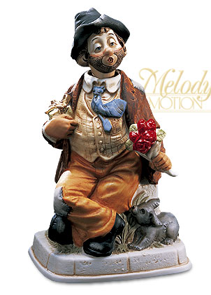 Bild von Echte Porzellan Figur mit Blumenstrauss 28cm
