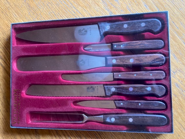 Bild von Messer Set 7tlig. Victorinox Küchenmesserset neu mit Holzgriffen