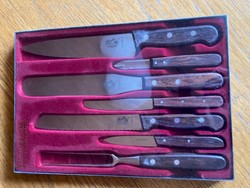 Zeige Details für Messer Set 7tlig. Victorinox Küchenmesserset neu mit Holzgriffen Bild von Messer Set 7tlig. Victorinox Küchenmesserset neu mit Holzgriffen